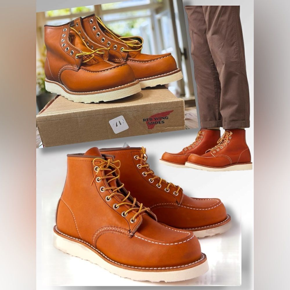 Red Wing Heritage men's Classic 6 inch Moc Toe Work Boot 875 Oro Legacy USA